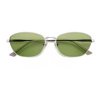 SOJOS Lunettes de soleil polarisées rétro ovales pour homme et femme Style vintage années 90 Protection UV400 SJ1245, Argenté/vert clair, m