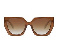 SOJOS Lunettes de soleil rétro pour femmes en forme d'œil de chat avec verres en polycarbonate UV400 Protégé, Lunettes Cat-Eye SJ2205 avec monture caramel/verre marron