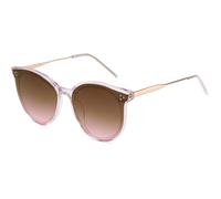 SOJOS Ronde Lunettes de Soleil pour Femme Fashion Trop Grand DOLPHIN,Gris clair/brun dégradé