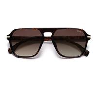 SOJOS SJ2370 Lunettes de soleil carrées polarisées rétro pour homme et femme Style vintage classique Rectangulaire Avec protection UV400, Monture écaille de tortue et verres marron, m