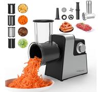 SOKANY 1000W Râpe de cuisine électrique, Coupe-légumes électrique avec 5 Cônes en Acier Inoxydable, Hachoir multifonctionne découpe legumes facilment, fromage, carottes, chocolat (SK-06010)