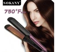 SOKANY Attelle céramique multifonctionnelle, lisseur, pince à cheveux droite, lame de coiffure. Trois en un pour le séchage, frisage et lissage, convient pour les cheveux secs et mouillés, température