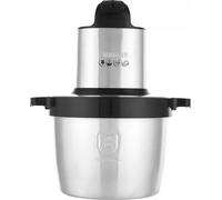Sokany, Broyeur électrique en acier inoxydable Bol 2L Viande Légumes, Noir / Argent