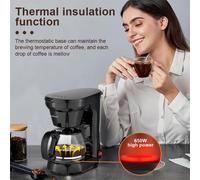 SOKANY CM102 6-Cup Drip Coffee Maker Anti-Drip 650W Coffee Pot Machine 750ml Borosilicate Glass Carafe Electric Coffee Maker Ideal for Home or Office