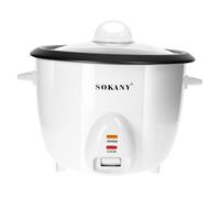Sokany Cuiseur à Riz 1.8L avec Panier Vapeur Compact et Maintien Chaud Blanc