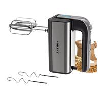 SOKANY CX-6651 Batteur électrique cuisine, Batteur à main avec 2 Fouets et 2 Crochets pétrisseurs, 5 Vitesses, Batteur en Acier Inoxydable avec Bouton d'Éjection (CX-6651)