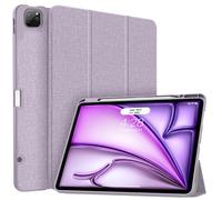 Soke Coque pour iPad Air 13" M3/M2 (2025/2024) et iPad Pro 12,9" 6e/5e (2022/2021) avec Porte-Crayon - [Protection intégrale + Veille/réveil Automatique] Coque arrière en TPU Souple, Violet