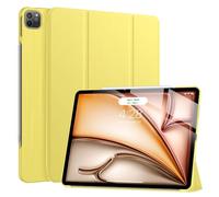 Soke Coque pour iPad Pro 12.9 2021 (5ème génération) - [support fin à trois volets + recharge de stylet Apple 2ème génération + mise en veille/réveil automatique], coque arrière de protection en polycarbonate rigide de qualité supérieure pour iPad Pro 12,9" (jaune)
