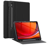 Soke Coque pour Samsung Galaxy Tab S9 2023 [SM-X710/X716B/X718U] - Étui Folio résistant aux Chocs avec Support Multi-Angles de Vue, Coque arrière en TPU Souple pour Tablette Galaxy Tab S9 11", Noir