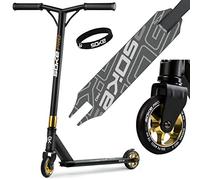 SOKE Stunt Scooter Pro Kick-Scooter avec roulement à Billes ABEC 9 Trottinette Trick pour Adultes et Enfants Deux Roues Freestyle Cityroller | 2 Roues | Capacité de Charge 100kg (Noir-Or)