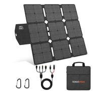 SOKIOVOLA Panneau solaire pliable portable 120 W, kit de panneau solaire pliable IP68, connecteurs MC-4, panneaux de charge haute efficacité, pour la maison, le camping, le camping-car, la randonnée