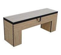 SOKKER Banc Bois avec rangement -113 x 32 x 45.5 cm-Classic - Beige Beige G