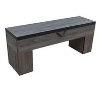 SOKKER Banc Bois avec rangement -113 x 32 x 45.5 cm-Classic - Gris Gris G