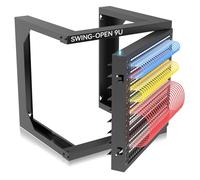 Sokqovt Rack de serveur mural 9U avec ouverture oscillante, support réseau mural pour équipement de 48,3 cm, racks d'ordinateur et armoires pour un accès facile, rack réseau domestique robuste pour