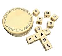 SOKTDO Jeu de dés de Mots croisés Jeu de dés de Lettres Le Jeu de Mots croisés Solitaire Jeux de Mots Ensemble de 12 dés for Adultes et Enfants(1 Set)