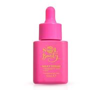 Sol Beauty Sérum Visage Lacté - 50 ml. Sérum hydratant à la texture laiteuse, en flacon compte-gouttes. Soin lissant et illuminateur pour le visage. Soin visage hydratant à la niacinamide et à l'acide