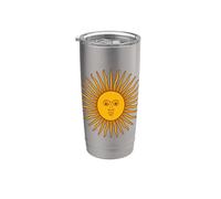 Sol de Mayo Drapeau Argentine Soleil Argentine Fierté Argentine Gobelet isotherme en acier inoxydable double paroi