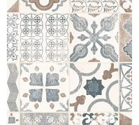 Sol Lino - Carreaux de Ciment - Naturel - Rouleau de 2m x 5m