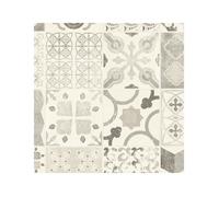 Sol Lino - Carreaux de ciment - Noir - Rouleau de 2m x 4m