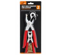 SOL Lot de 2 perforatrices de ceinture pour cuir - Perforatrice pour cuir | Lot de 2 poinçons de ceinture et pinces à rivet pour cuir - Perforatrice de tissu pour ceintures, bracelets de montre et