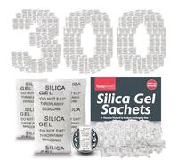 SOL Lot de 300 sachets de gel de silice absorbeurs d'humidité pour sacs et contacts de stockage des aliments, sachets de gel de silice pour épices, bijoux, chaussures et boîtes électroniques, sachets