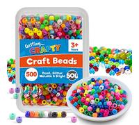 SOL Lot de 500 perles Pony pour la fabrication de bijoux et tresses de cheveux - Petites perles colorées en plastique - Finitions assorties, durables, résistantes à la décoloration, faciles à assortir