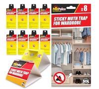 SOL Lot de 8 pièges à mites adhésifs pour garde-robe, tueur et répulsif pour garde-manger, attrape-insectes inodores, protège les vêtements et le stockage des aliments, sûr, facile à utiliser, défense