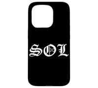 Sol Old English Gothic Funny Gangster Nickname Tag Solana Coque pour iPhone 15 Pro