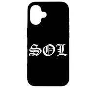 Sol Old English Gothic Funny Gangster Nickname Tag Solana Coque pour iPhone 16