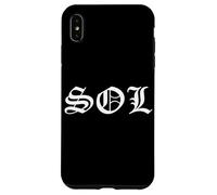 Sol Old English Gothic Funny Gangster Nickname Tag Solana Coque pour iPhone XS Max