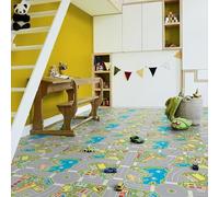 Sol Plastique pour Les Enfants - Les Rues de la Ville Verte - Rouleau de 3.00m x 2m