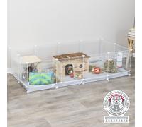 Sol pour clapiers d'intérieur 140 × 70 cm gris/blanc