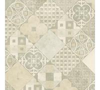 Sol PVC Best - Carreaux Art Déco - Crème et Gris - Rouleau de 3.00m x 5m