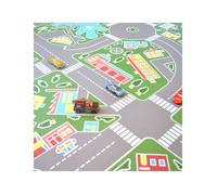 Sol PVC pour enfants - Rues de la ville verte - Rouleau de 2m x 2m