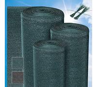 Sol Royal Brise Vue 10m x 1,8m Filet Tissu d'Ombrage 165g/m² - Protection Solaire Opaque Protection UV, Attache Câbles pour Fixation Facile - HDPE Pare Vue Soleil Ombrageant Clôture Jardin Vert - SG80