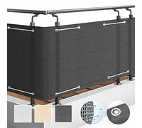 Sol Royal Brise Vue Balcon Extérieur 90x500 cm HDPE SolVision HB2 - Protection Opaque pour Balcon Terrasse, Résistant à l'eau & aux Intempéries - Cache Balcon Anthracite avec Protection UV, Cordon