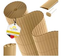 Sol Royal Canisse PVC 140x300cm avec Triple Renfort - Canisse Brise-Vue Balcon PVC Cache Vue & Cloture Jardin Exterieur - Bambou