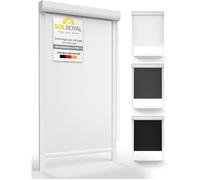 Sol Royal K24 Store a cassette 120x175cm Blanc - Store droit occultant isolant - avec cardre complet - Montage sans vis