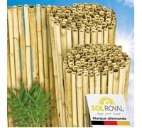 Sol Royal Premium Canisse Brise Vue Bambou Clair Brillant 120x250 cm - 1,2m hauteur Pare Vue Terrasse Extérieur- B99