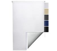 Sol Royal Sol Decor T42 Store Occultant et Thermique pour Fenêtre 100x160 cm - Rideau Fenêtre sans Perçage et Réglable en Continu - Store Intérieur Fenêtre Blanc Robuste Toute l’Année