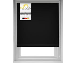 Sol Royal Sol Decor T42 Store Occultant et Thermique pour Fenêtre 65x160 cm - Rideau Fenêtre sans Perçage et Réglable en Continu - Store Intérieur Fenêtre Noir Robuste Toute l’Année