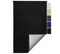 Sol Royal Sol Decor T42 Store Occultant et Thermique pour Fenêtre 70x160 cm - Rideau Fenêtre sans Perçage et Réglable en Continu - Store Intérieur Fenêtre Noir Robuste Toute l’Année