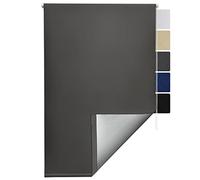 Sol Royal Sol Decor T42 Store Occultant et Thermique pour Fenêtre 90x160 cm - Rideau Fenêtre sans Perçage et Réglable en Continu - Store Intérieur Fenêtre Anthracite Robuste Toute l’Année