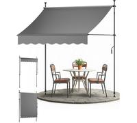 Sol Royal Store Banne Manuel sans Percage 1,5m - Store Balcon Enrouleur sans Percage - Anthracite BM3