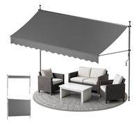 Sol Royal Store Banne Manuel sans Percage 3m - Store Balcon Enrouleur sans Percage - Anthracite BM3