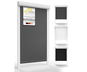 Sol Royal Store Cassette K24 Store occultant Isolant - 60x175cm - Anthracite - avec Cadre Complet - Montage sans perçage