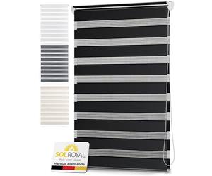 Sol Royal Store enrouleur double 85 cm de large DL2 - Store double Klemmfix sans perçage 85 x 150 cm - Store intérieur pour fenêtre sans perçage - Store enrouleur double pour fenêtre intérieure Noir
