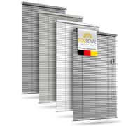 Sol Royal Store Vénitien sans Percage Aluminium 60x175 cm - Stores Vénitiens Intérieurs à Lamelles 25 mm - Store à Lamelles sans Percer - Protection Solaire & Visuelle - Argent Brillant - JA2