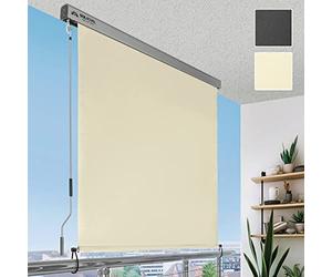 Sol Royal Store Vertical 160x250 cm MS5 - Brise-Vue de Balcon Robuste Avec Manivelle Amovible, Protection Solaire Hydrofuge Pour Terrasse, Balcon, Jardin - Résistant Aux Intempéries, Beige