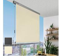 Sol Royal Store Vertical Extérieur 140x250cm MS5 - Brise-Vue avec Manivelle Amovible Protection Solaire Imperméable Beige
